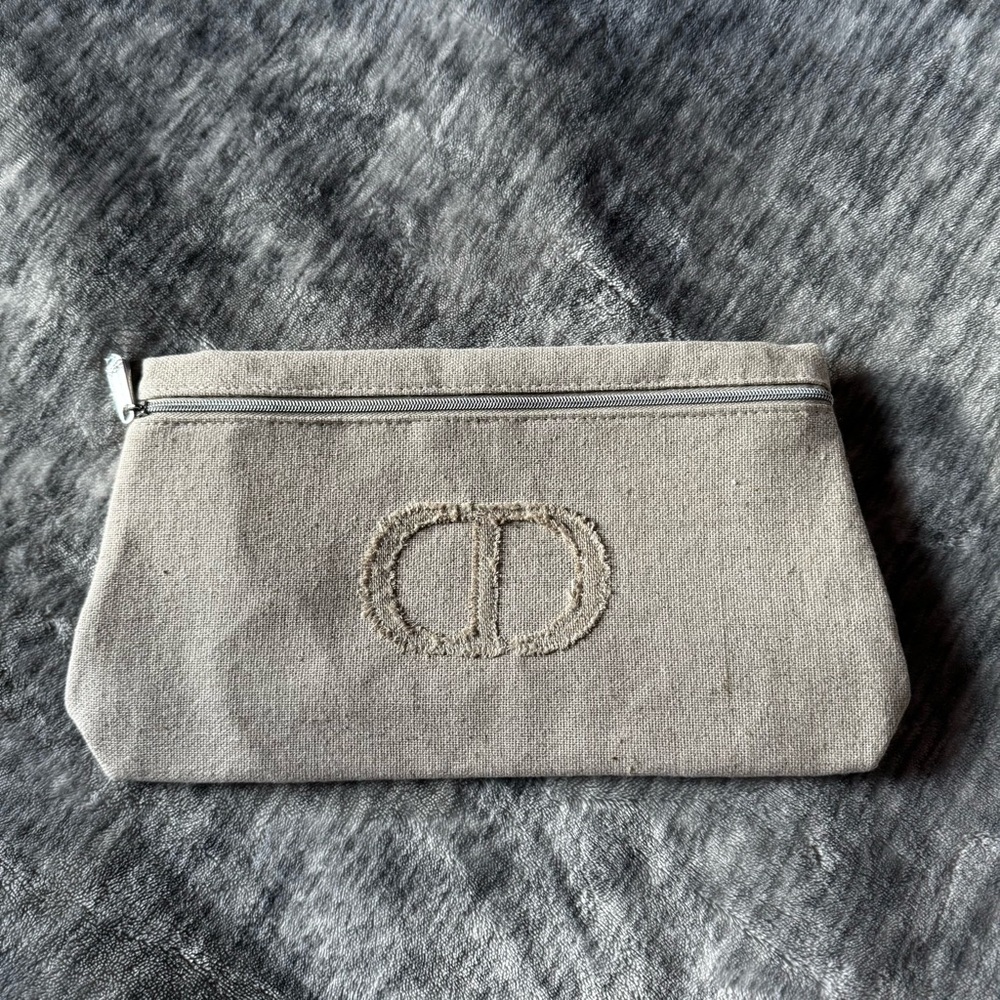 Dior Beige Canvas Cosmetic Pouch